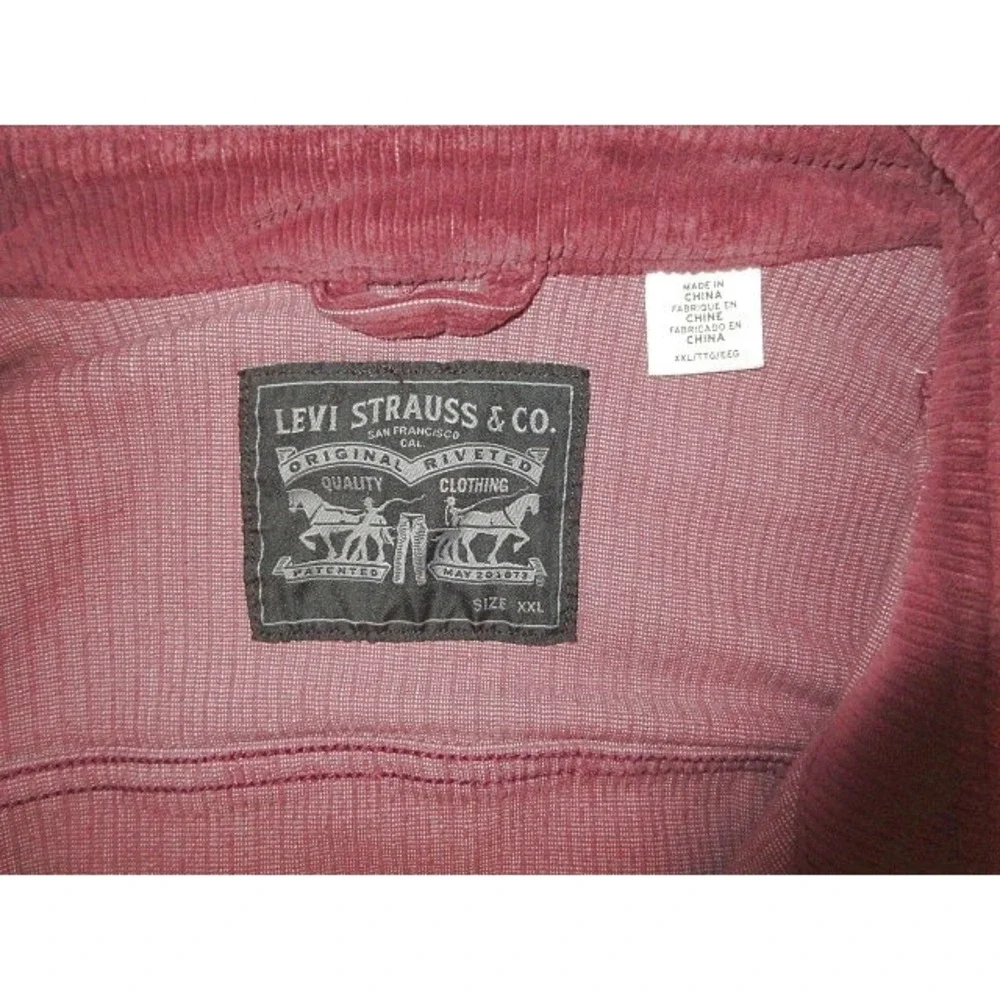 Levi's Mens Relaxed Fit Western Shirt XXL Corduroy Jacket Button Up Work Barn